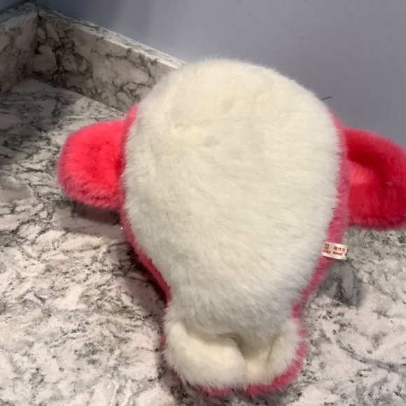 Vintage Sanrio 9” tall Pink Plush Stuffed Seal Sealion w/ mini sailor hat - Picture 5 of 11